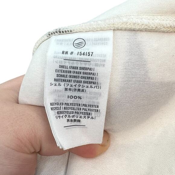 United‎ by Blue Recycled Sherpa Half Zip Pullover Egret Cream Beige Tan Size XS - Picture 10 of 12